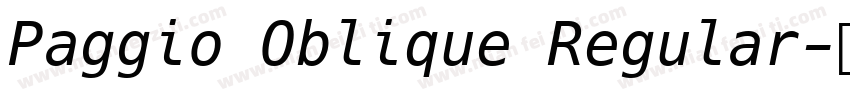 Paggio Oblique Regular字体转换